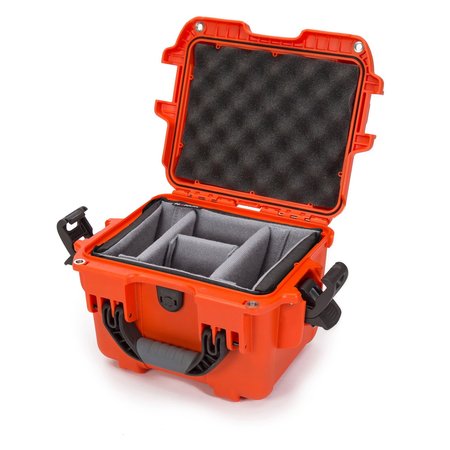 NANUK CASES Case with Padded Divider, Orange, 908S-020OR-0A0 908S-020OR-0A0