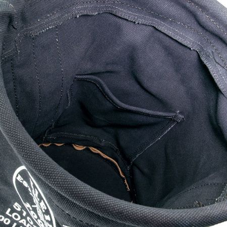 Klein Tools Bucket Bag, Black, 4 Flame Resistant Canvas, 1 Pockets 5104FR