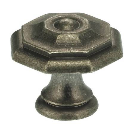 OMNIA Octagonal Cabinet Knob Vintage Iron 1-3/16" 9145/30.VI