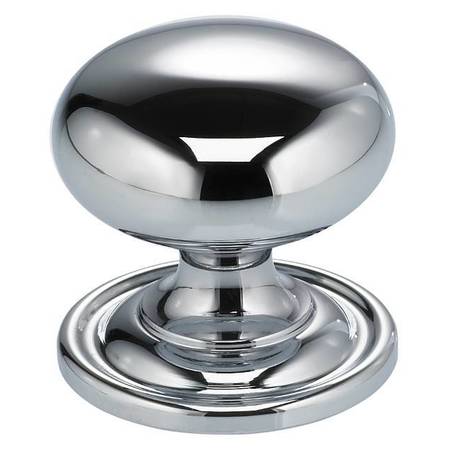 OMNIA Round Cabinet Knob with Backplate Bright Chrome 1-3/16" 9158/30.26