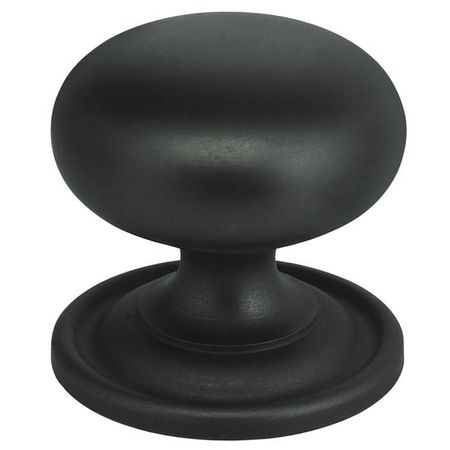 OMNIA Round Cabinet Knob with Backplate Oil Rubbed Bronze 1-3/16" 9158/30.10B