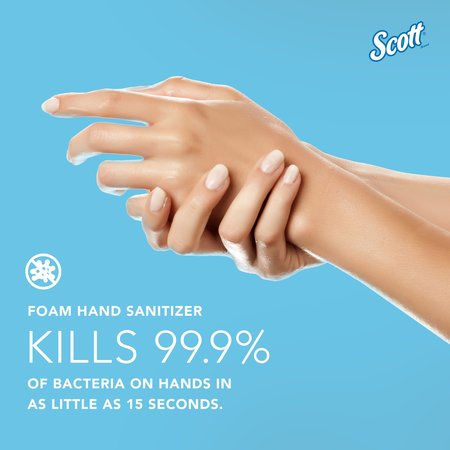 Kimberly-Clark Professional Moisturizing Foam Hand Sanitizer, 1.2 L Refills for KCP ICON & Scott Automatic Dispensers, 2 Bottles 91590