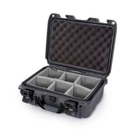 NANUK CASES Case with Padded Divider, Graphite, 915S-020GP-0A0 915S-020GP-0A0