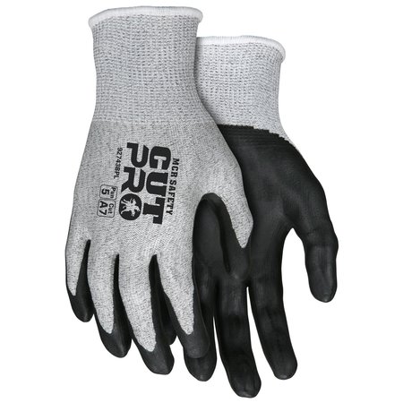 MCR SAFETY Cut Resistant Coated Gloves, A7 Cut Level, Polyurethane, L, 12PK 92743BPL