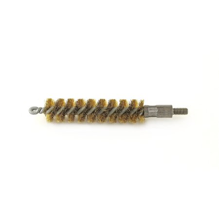 BRUSH RESEARCH MANUFACTURING 92B375 Tube Brush With 8-32 Thread Shank, .375 Diameter, Brass Filament 92B375