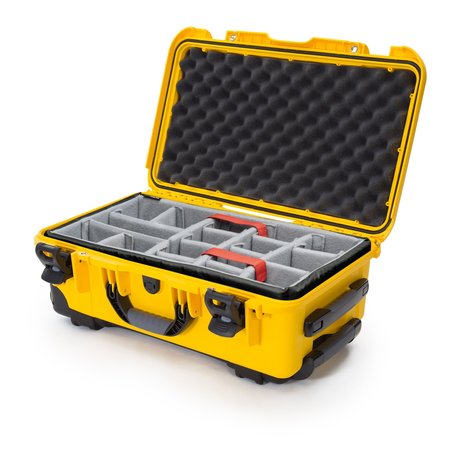 NANUK CASES Case with Padded Divider, Yellow, 935S-020YL-0A0 935S-020YL-0A0