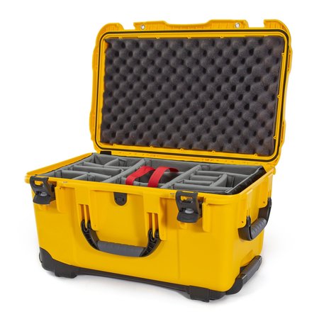 NANUK CASES Case with Padded Divider, Yellow, 938S-020YL-0A0 938S-020YL-0A0