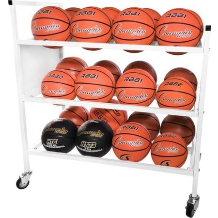 Champion Sports Double Wide BasketBall Cart, 24 ball capacity 24BC