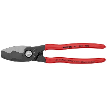 Knipex Cable Shears 8"-Twin Cutting Edges 95 11 200