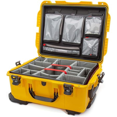 NANUK CASES Case with Lid Org with Divider, Yellow, 955S-060YL-0A0 955S-060YL-0A0