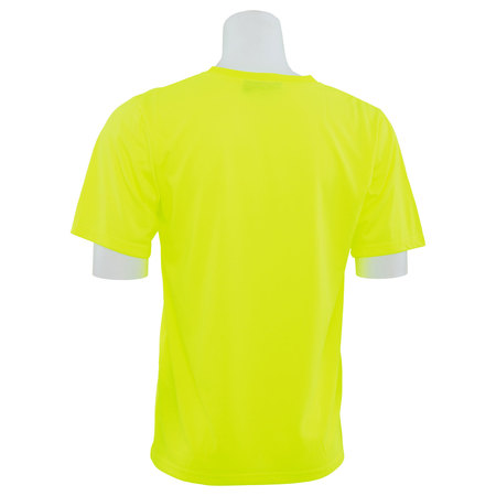 Erb Safety T-Shirt, Short Sleeve, Hi-Viz, Lime, 5XL, Material: 100% Polyester Jersey with Moisture Wicking 14212