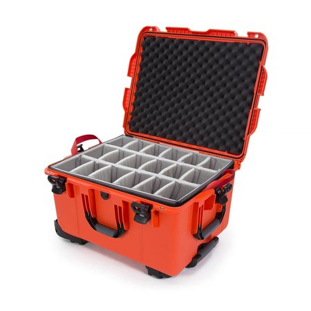 NANUK CASES Case with Padded Divider, Orange, 960S-020OR-0A0 960S-020OR-0A0