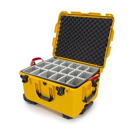 NANUK CASES Case with Padded Divider, Yellow, 960S-020YL-0A0 960S-020YL-0A0