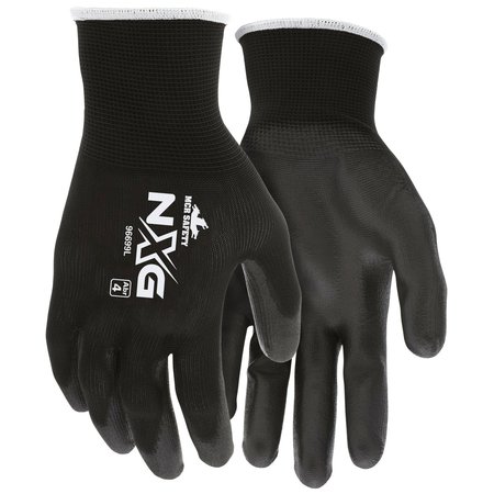 MCR SAFETY Dipped Gloves, Black, S, 12 PK 96699S