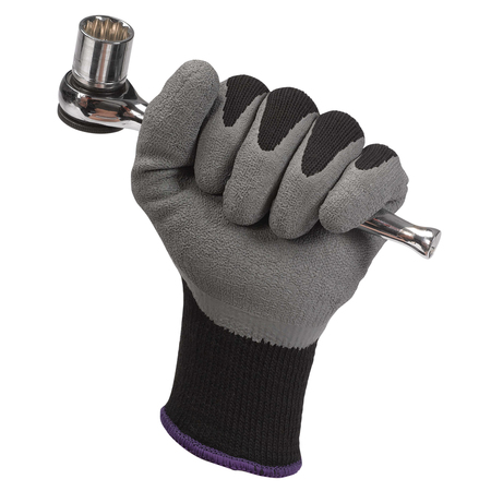 Kleenguard G40 Latex Coated Gloves (97272), Black & Grey, Large (9), 1 Pair 97272