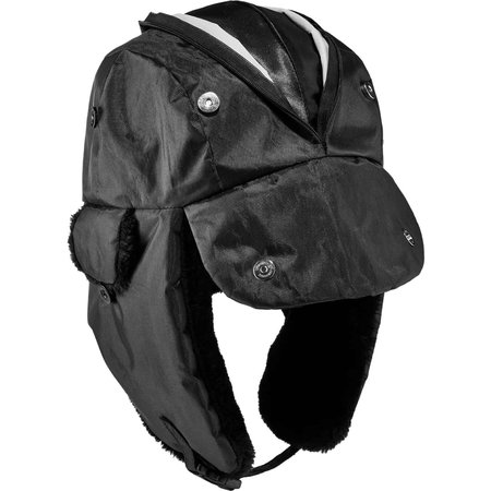 Ergodyne Black Zippered Trapper Hat, S/M 6802Z
