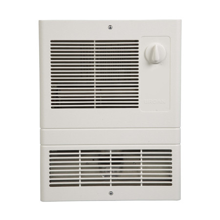 Broan Electric Wall Heater, 1000 W, 120/240VAC, White 9810WH