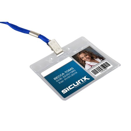 Sicurix ID Badge Holder, Horizontal, PK50 BAU 67815