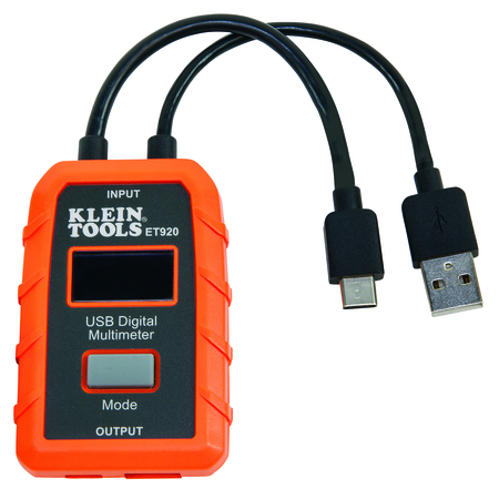 Klein Tools USB Digital Meter, USB-A and USB-C ET920