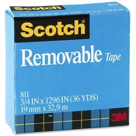 Scotch Tape, Rl, Removeable, 3/4X1296 811341296