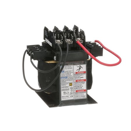 SQUARE D Control Transformer, 300 VA, Not Rated, 80 °C, 115V AC, 208/230/460V AC; 115V AC 9070TF300D20