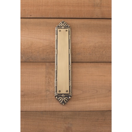 BRASS ACCENTS Ribbon And Reed Push Plate, 2-1/2x13-3/ A05-P7230-609