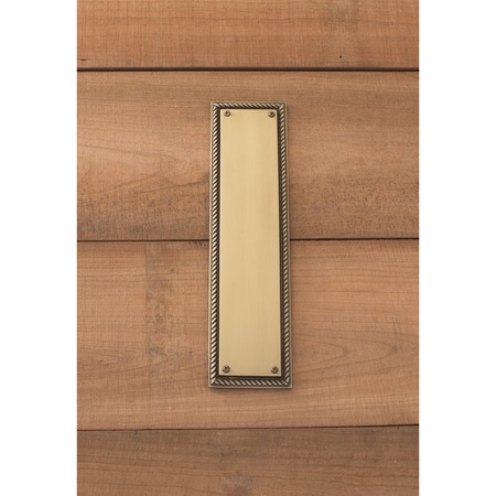 BRASS ACCENTS Academy Push Plate, 3-1/8x12" A06-P0240-609