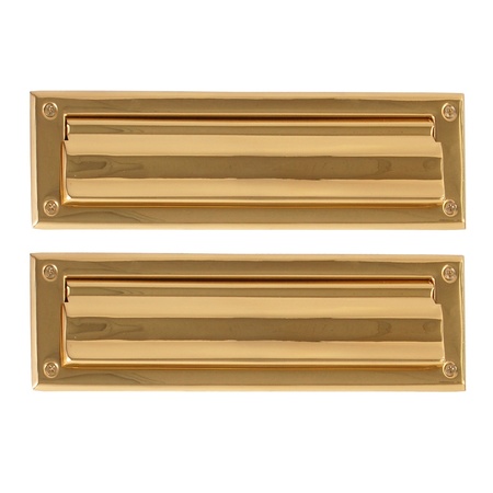 BRASS ACCENTS Mail Slot, 3-5/8x13", Polished Brass A07-M0010-605