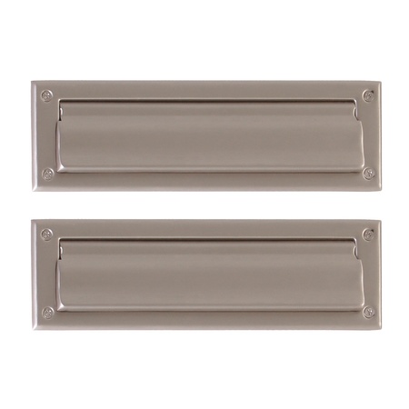 BRASS ACCENTS Mail Slot, 3-5/8x13", Satin Nickel A07-M0010-619
