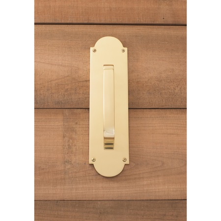 BRASS ACCENTS Palladian Pull Plate, 3x12" A07-P0241-605