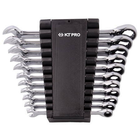 KT PRO TOOLS Combination Speed Wrench Set, Metric 11 Piece A12103MR