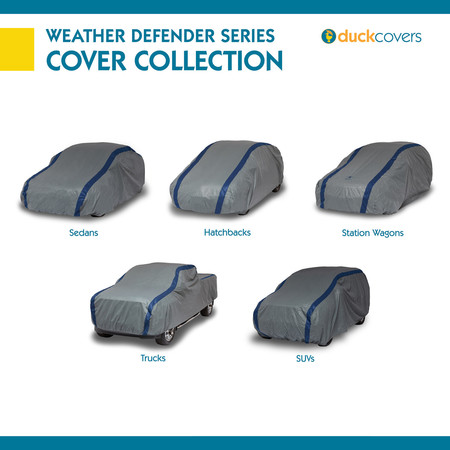 Duck Covers Silver Sedan Cover Weather Defender, 19Ft A3C228