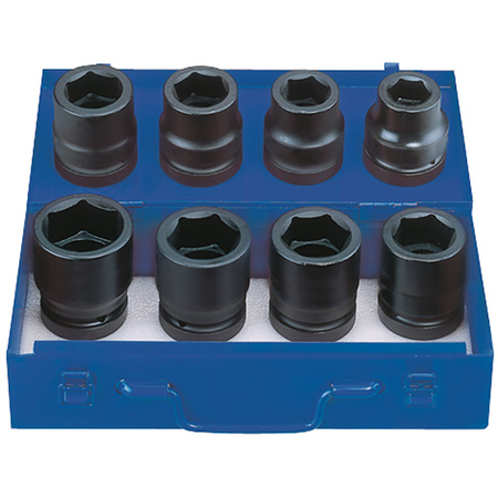 Kt Pro Tools 1" Drive Socket Set, SAE, 8 pcs A8403SP