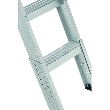 Louisville Attic Ladder, Aluminum, 7 ft 7 in to 10 ft 1/4 in Ceiling Height Range, 51 lb. Net Weight AA2510