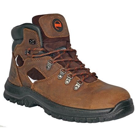 HOSS BOOT CO Size 8.5 Men's 6 in Work Boot Steel Work Boot, Brown 60421
