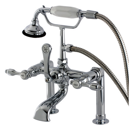 KINGSTON BRASS Deck-Mount Clawfoot Tub Faucet, Polished Chrome, Deck Mount AE104T1TAL