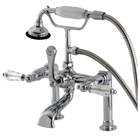 KINGSTON BRASS Deck-Mount Clawfoot Tub Faucet, Polished Chrome, Deck Mount AE104T1WLL