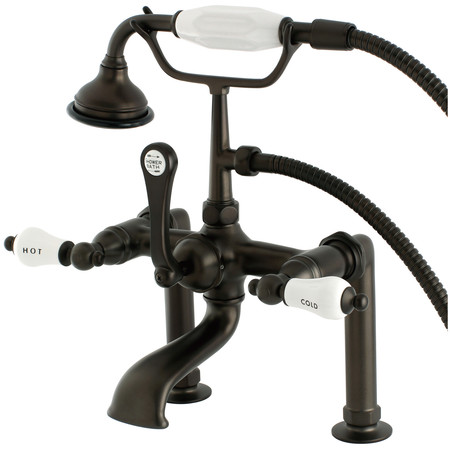KINGSTON BRASS Deck-Mount Clawfoot Tub Faucet, Oil Rubbed Bronze, Deck Mount AE107T5