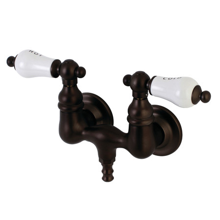 KINGSTON BRASS Wall-Mount Clawfoot Tub Faucet, Oil Rubbed Bronze, Tub Wall Mount AE33T5