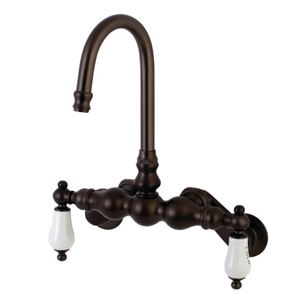 KINGSTON BRASS Wall-Mount Clawfoot Tub Faucet, Oil Rubbed Bronze, Tub Wall Mount AE85T5