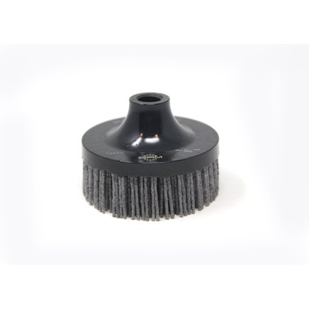 NAMPOWER BRUSH AHX3180 Hex-Drive NAMPOWER, 3"Diameter, 1" Trim With .035/180 Grit Silicon Carbide Abrasive Nylon AHX3180