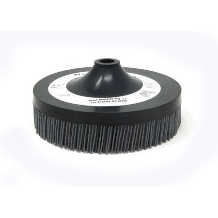 NAMPOWER BRUSH AHX5060 Hex-Drive NAMPOWER, 5"Diameter, 1" Trim With .045/60 Grit Silicon Carbide Abrasive Nylon AHX5060