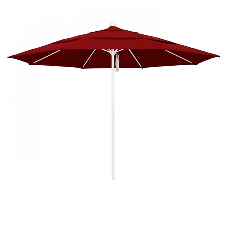 CALIFORNIA UMBRELLA Patio Umbrella, Octagon, 107" H, Sunbrella Fabric, Jockey Red 194061001769