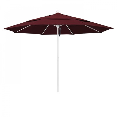 MARCH Patio Umbrella, Octagon, 107" H, Pacifica Fabric, Burgundy 194061002438