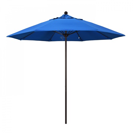 CALIFORNIA UMBRELLA Patio Umbrella, Octagon, 103" H, Olefin Fabric, Royal Blue 194061006696