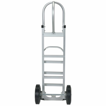 Vestil Silver P-Handle Hand Truck Hard Rubber Wheels ALUM-P-HR