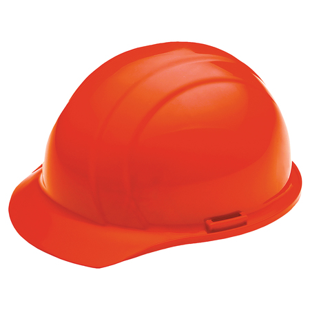 Erb Safety Front Brim Hard Hat, Type 1, Class E, Ratchet (4-Point), Hi-Vis Orange 19365