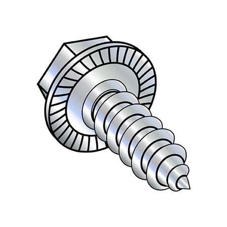 ZORO SELECT 14-10X1 7/16A/F UNSL HWH SER STSA ZINC AND BAKE 141607AWS