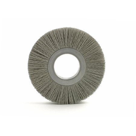 BRUSH RESEARCH MANUFACTURING NY6320SC Abrasive Nylon Copper Center Wheel, 6" Dia., 320SC, 2" Arbor Hole, 1.5"Trim NY6320SC