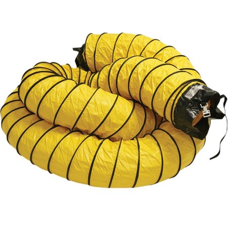 Rubber-Cal Air Ventilator Yellow - Ventilation Duct Hose - 16" ID x 25ft Length Hose (Fully Stretched) 01-W184